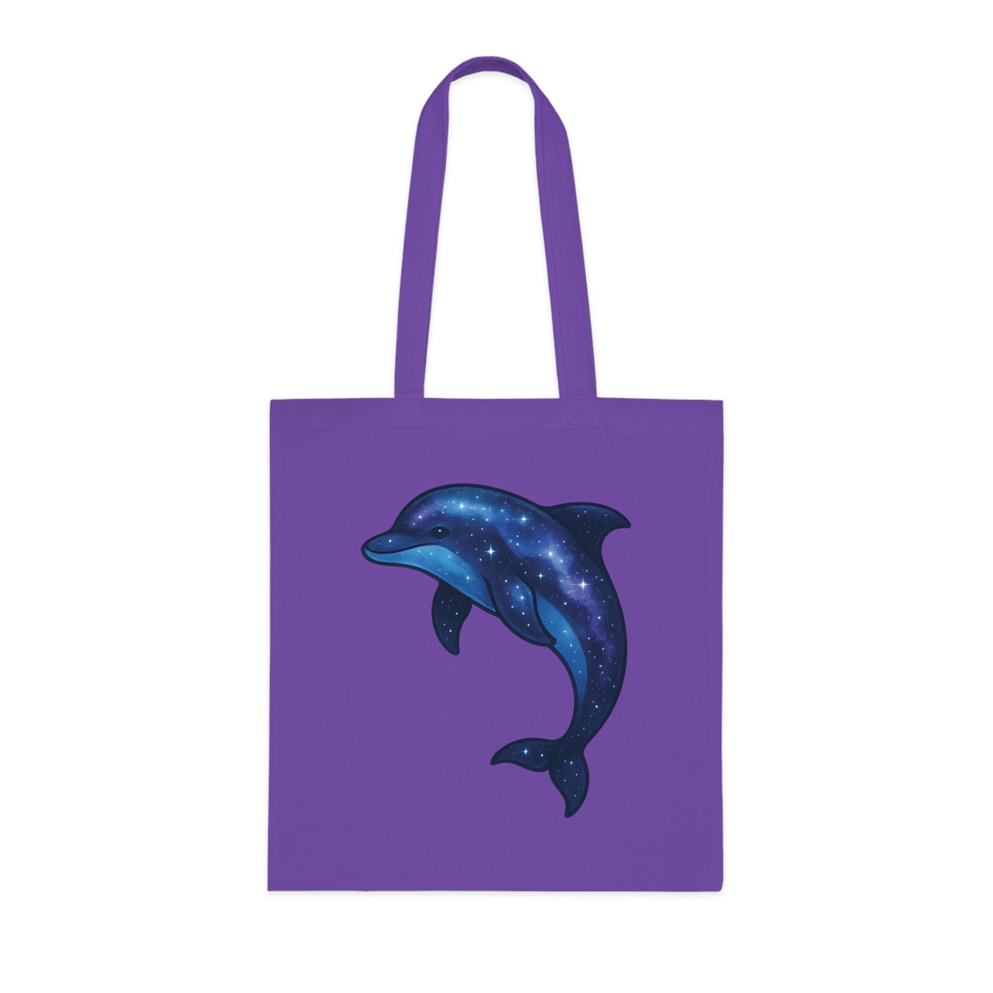 Cosmic Galaxy Dolphin Tote Bag