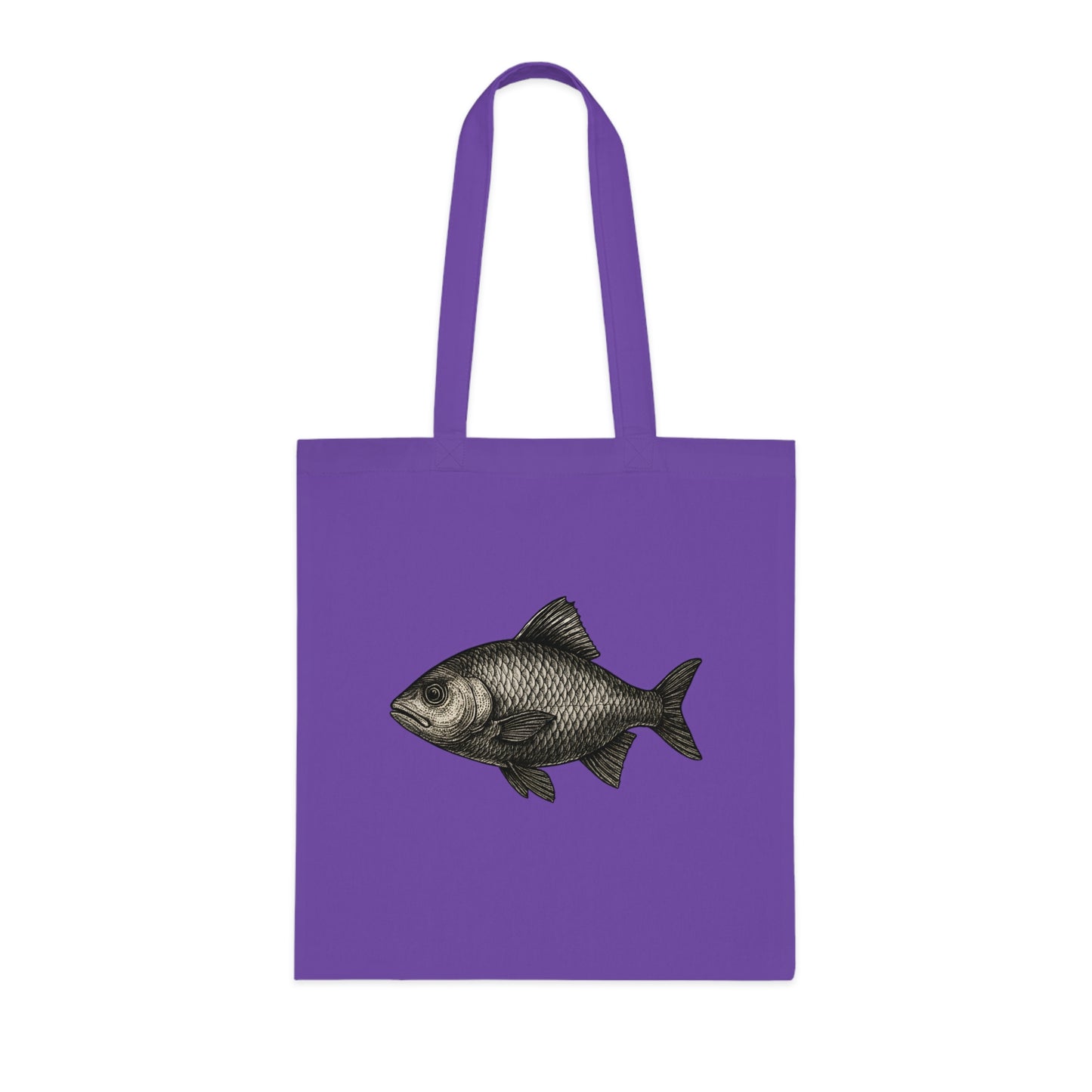 Vintage Etching Fish Tote Bag