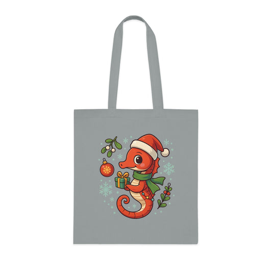 Christmas Seahorse Tote Bag
