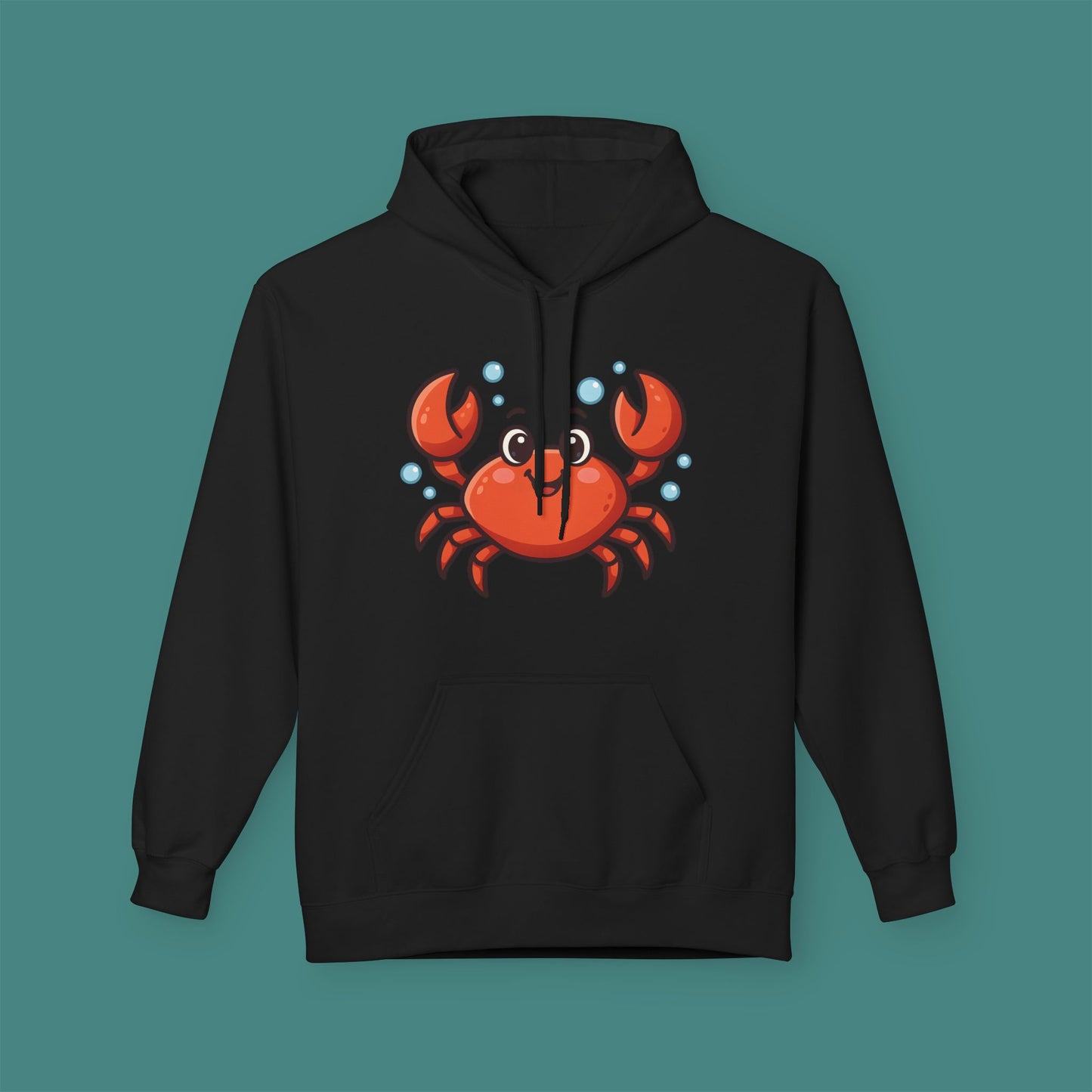 Cartoon Cute Crab Fleece Unisex Hoodie