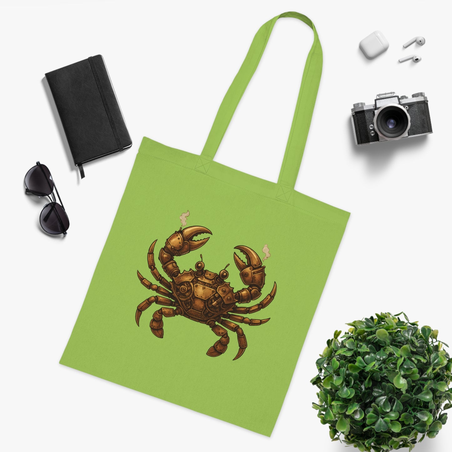 Steampunk Mechanical Crab Tote Bag