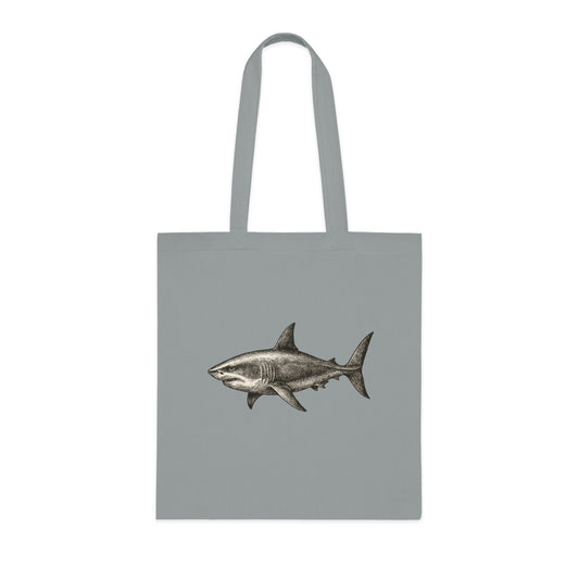 Vintage Etching Shark Tote Bag