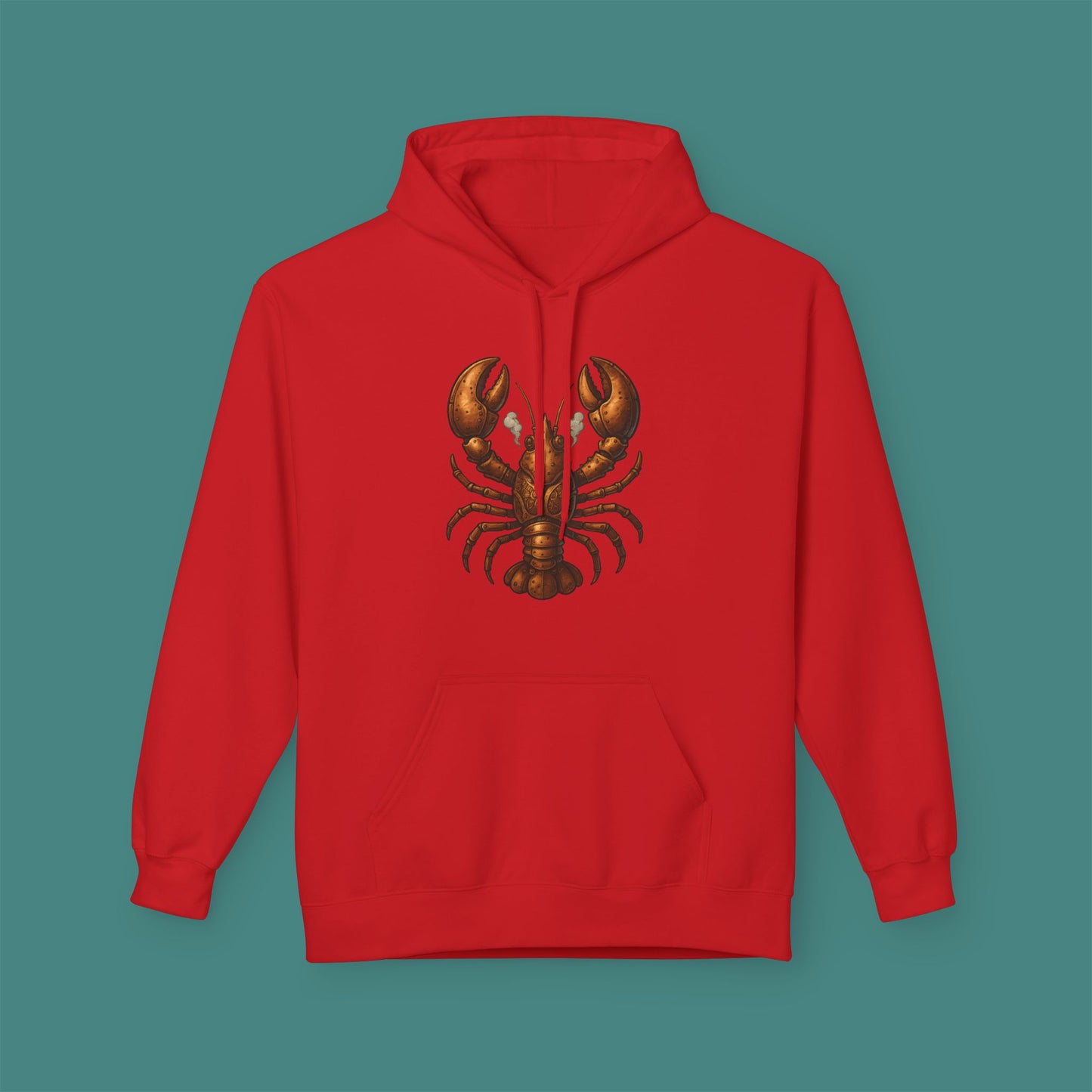 Steampunk Mechanical Lobster Fleece Unisex Hoodie