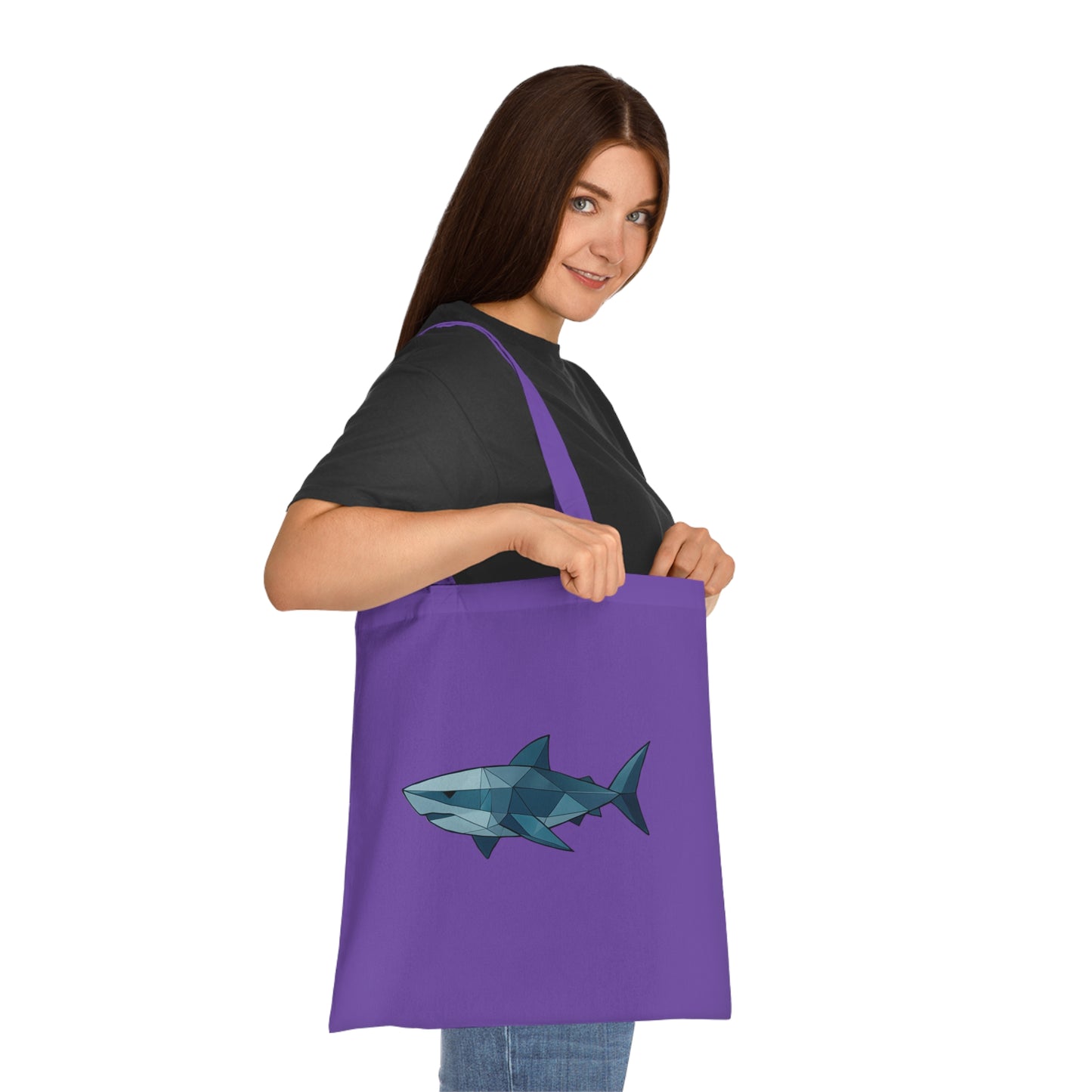 Geometric Polygon Shark Tote Bag