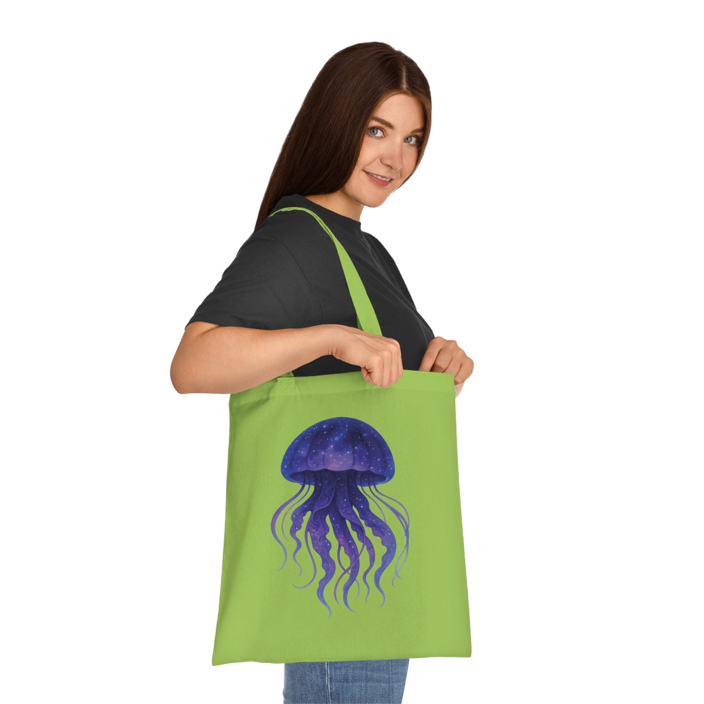 Cosmic Galaxy Jellyfish Tote Bag