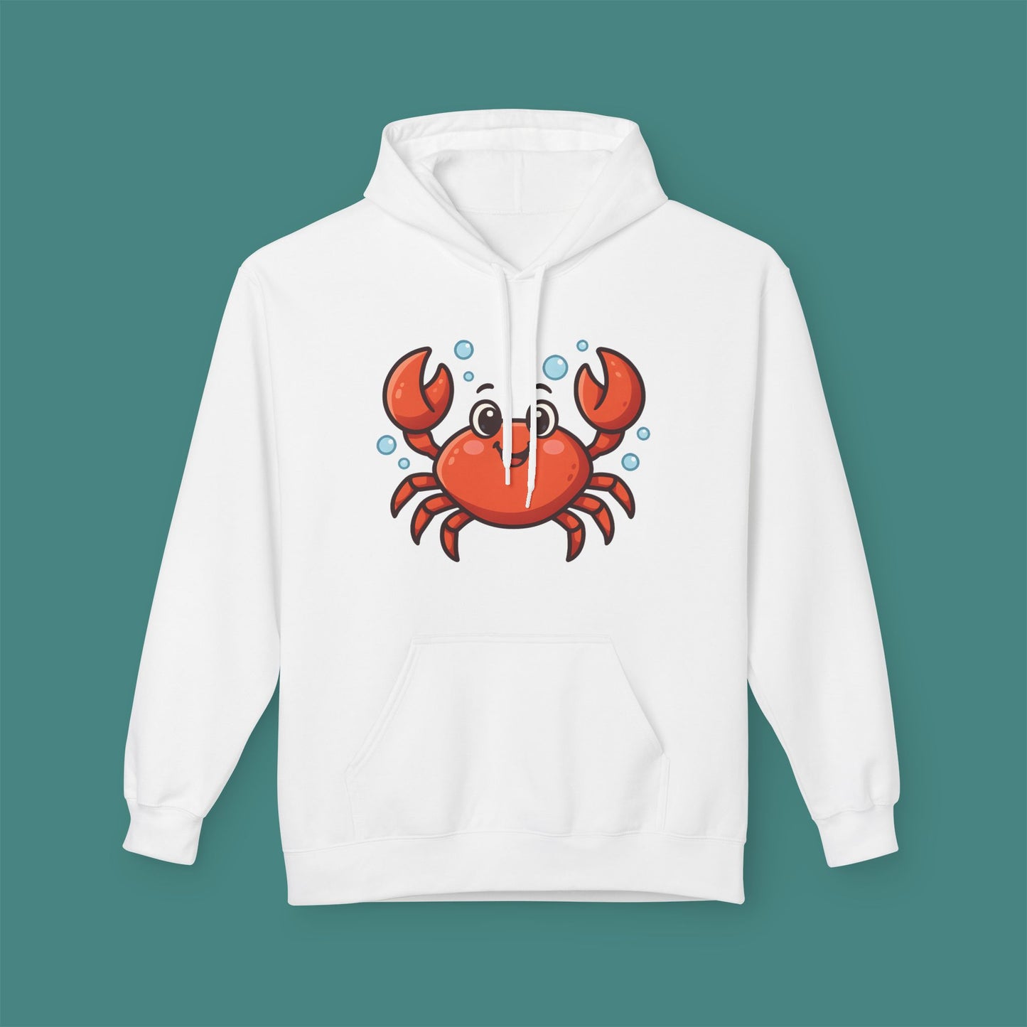 Cartoon Cute Crab Fleece Unisex Hoodie