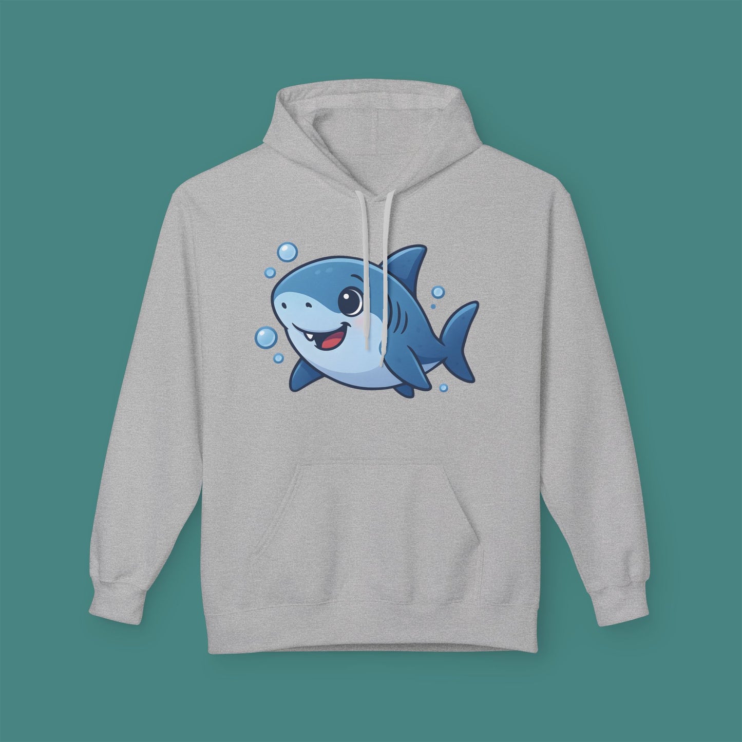 Cartoon Cute Shark Fleece Unisex Hoodie