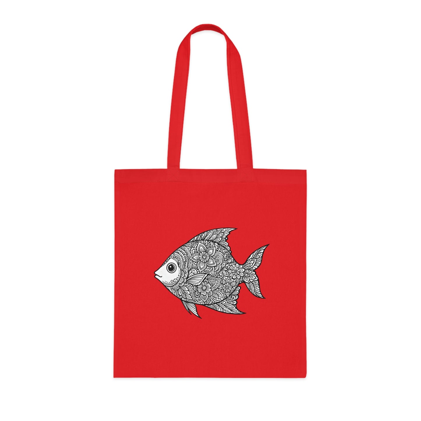 Intricate Mandala Fish Tote Bag