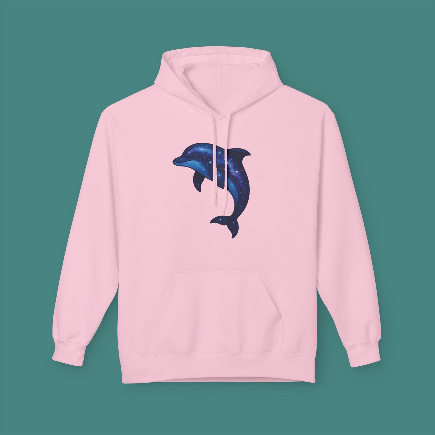 Cosmic Galaxy Dolphin Fleece Unisex Hoodie