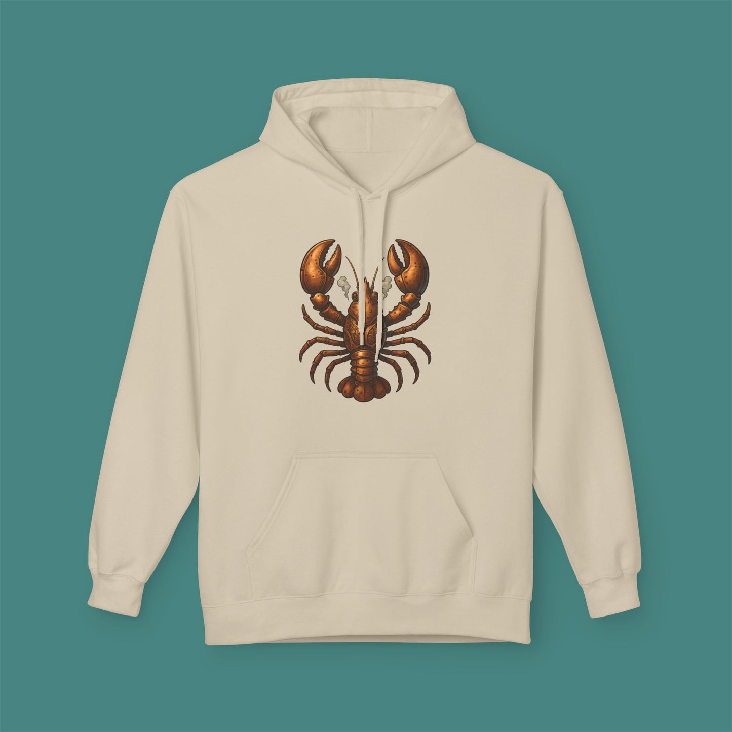 Steampunk Mechanical Lobster Fleece Unisex Hoodie