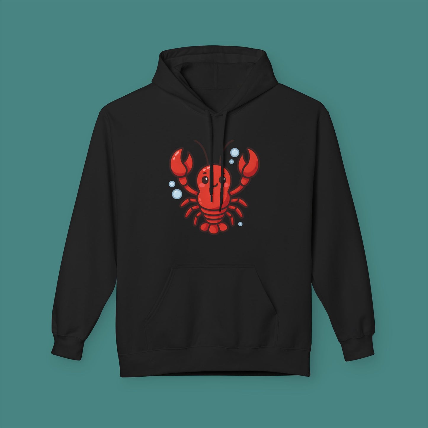 Cartoon Cute Lobster Fleece Unisex Hoodie