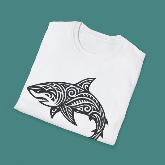 Tribal Tattoo Shark Unisex T-Shirt