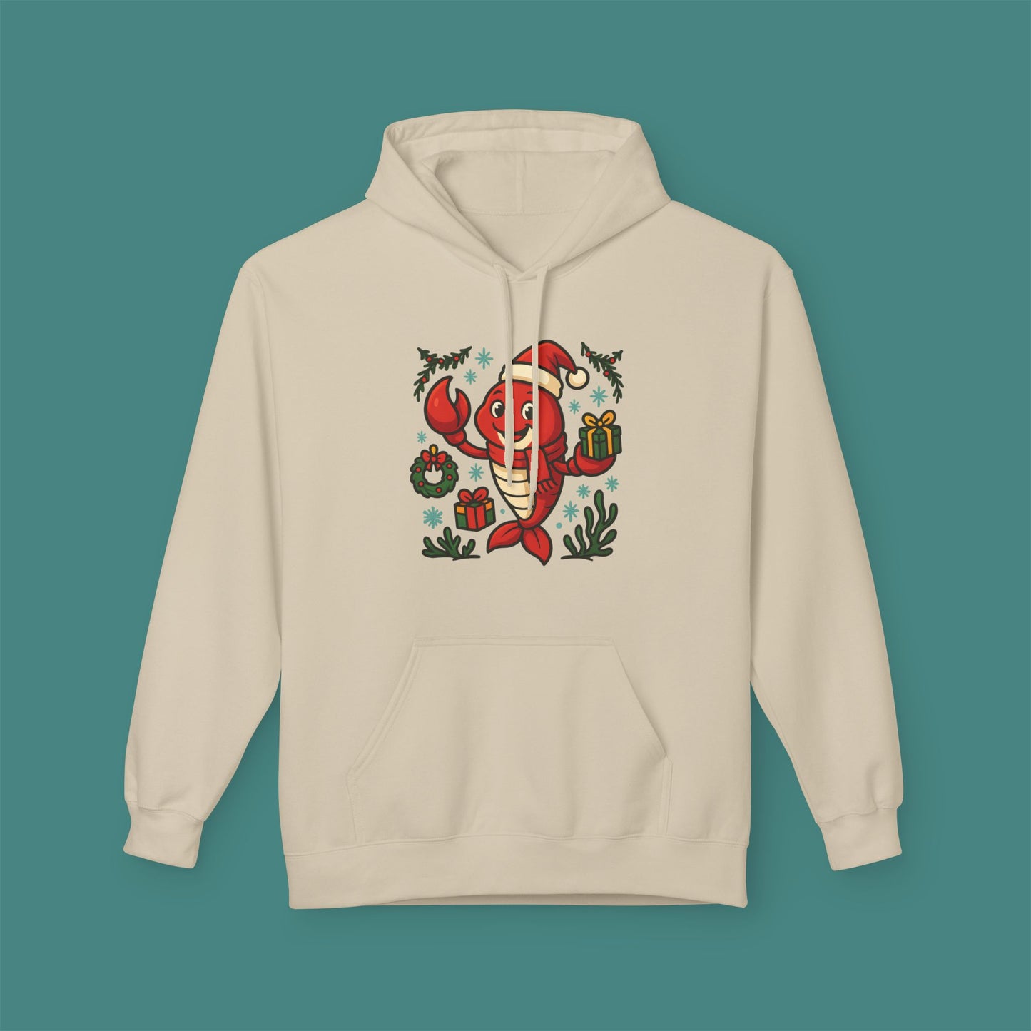 Christmas Lobster Fleece Unisex Hoodie