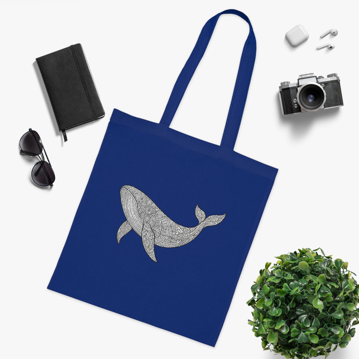 Intricate Mandala Whale Tote Bag