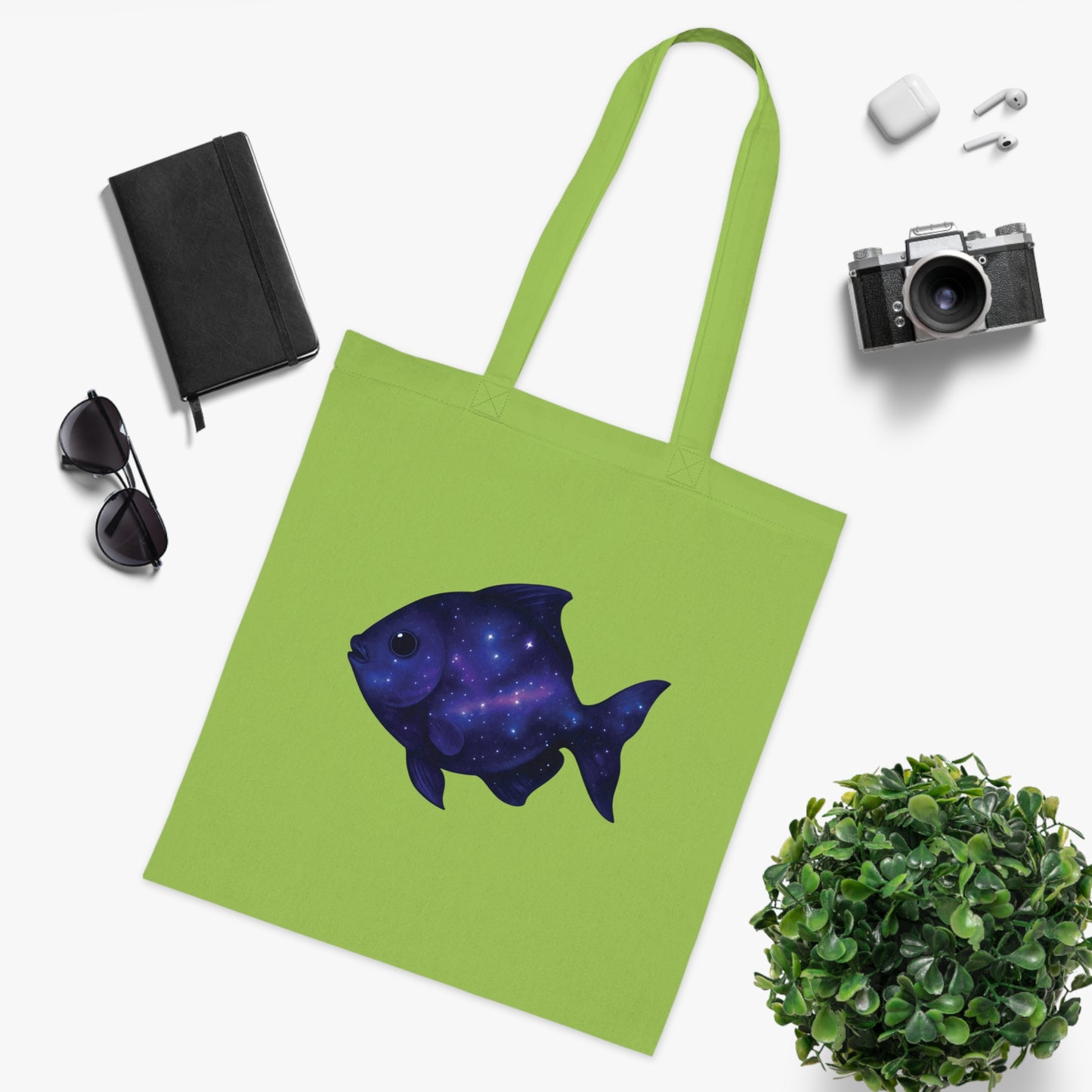 Cosmic Galaxy Fish Tote Bag