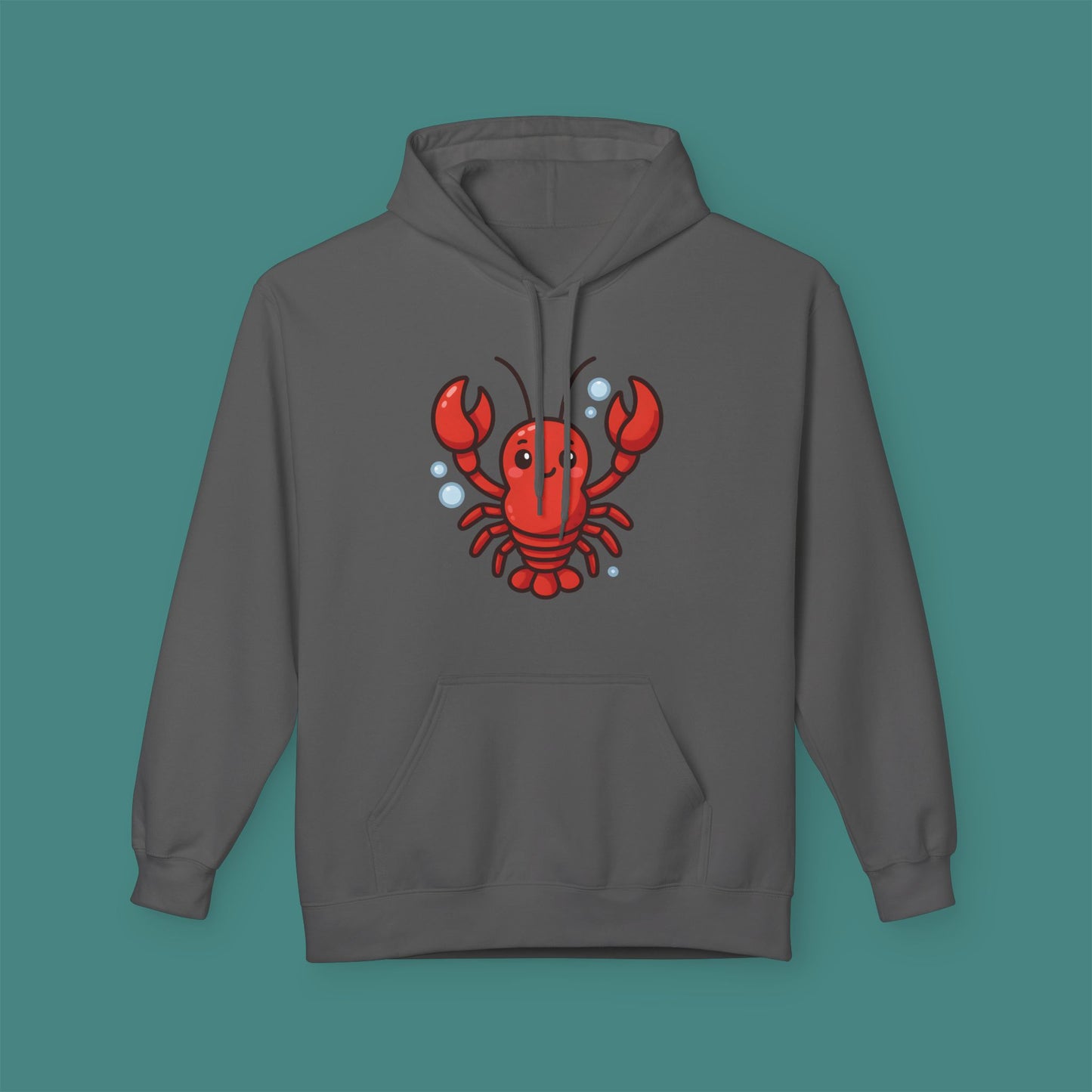 Cartoon Cute Lobster Fleece Unisex Hoodie