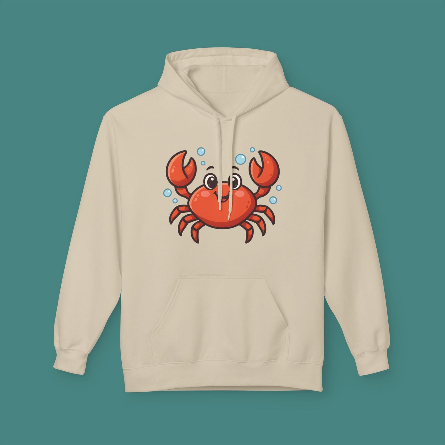 Cartoon Cute Crab Fleece Unisex Hoodie