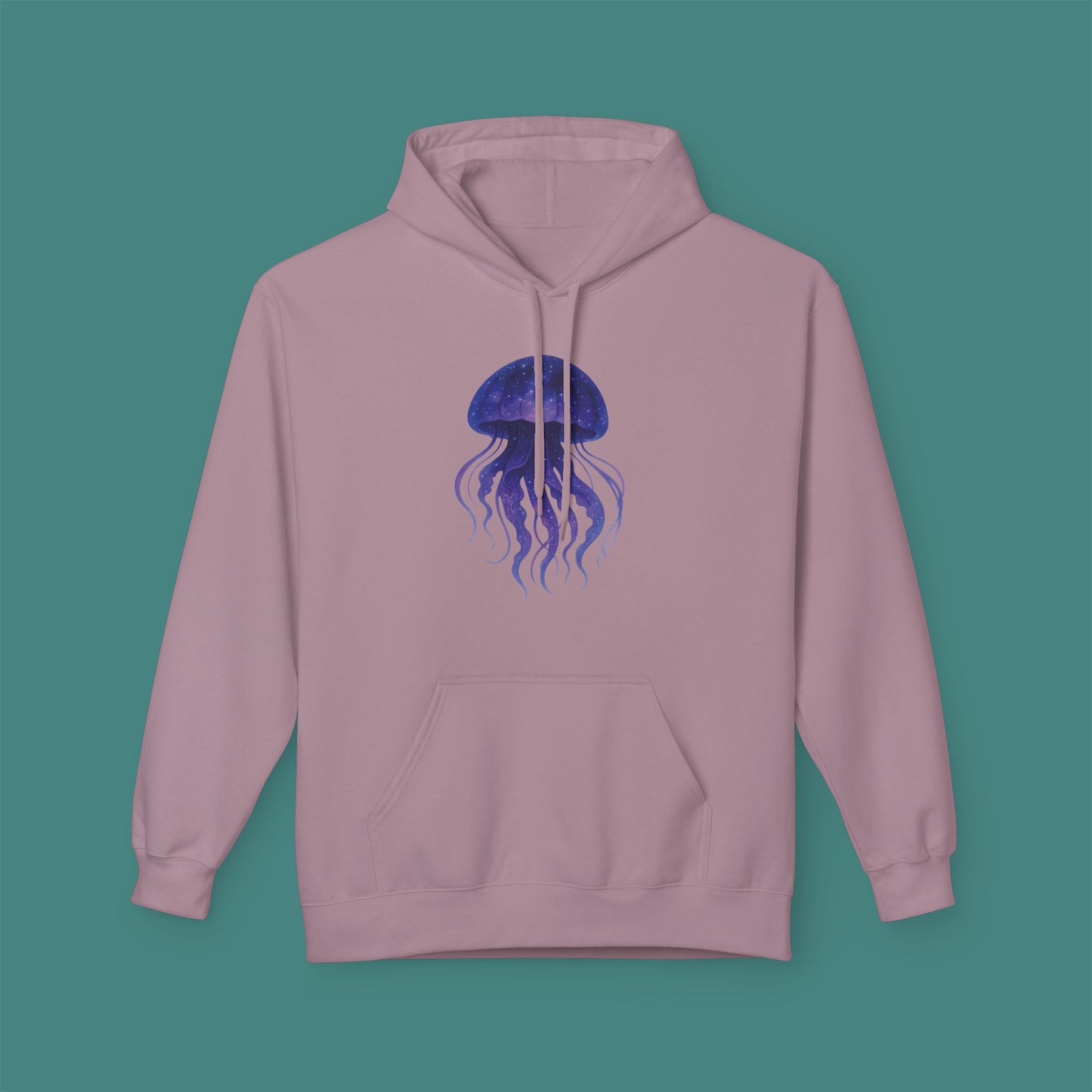 Cosmic Galaxy Jellyfish Fleece Unisex Hoodie
