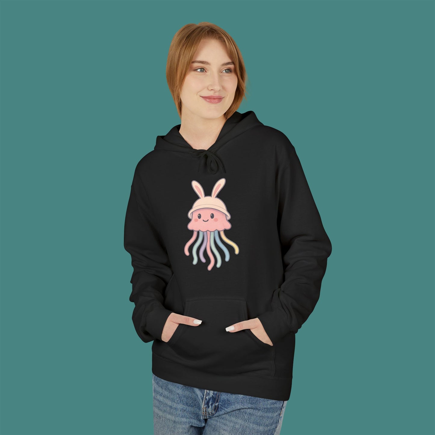 Easter Jellyfish Fleece Unisex Hoodie