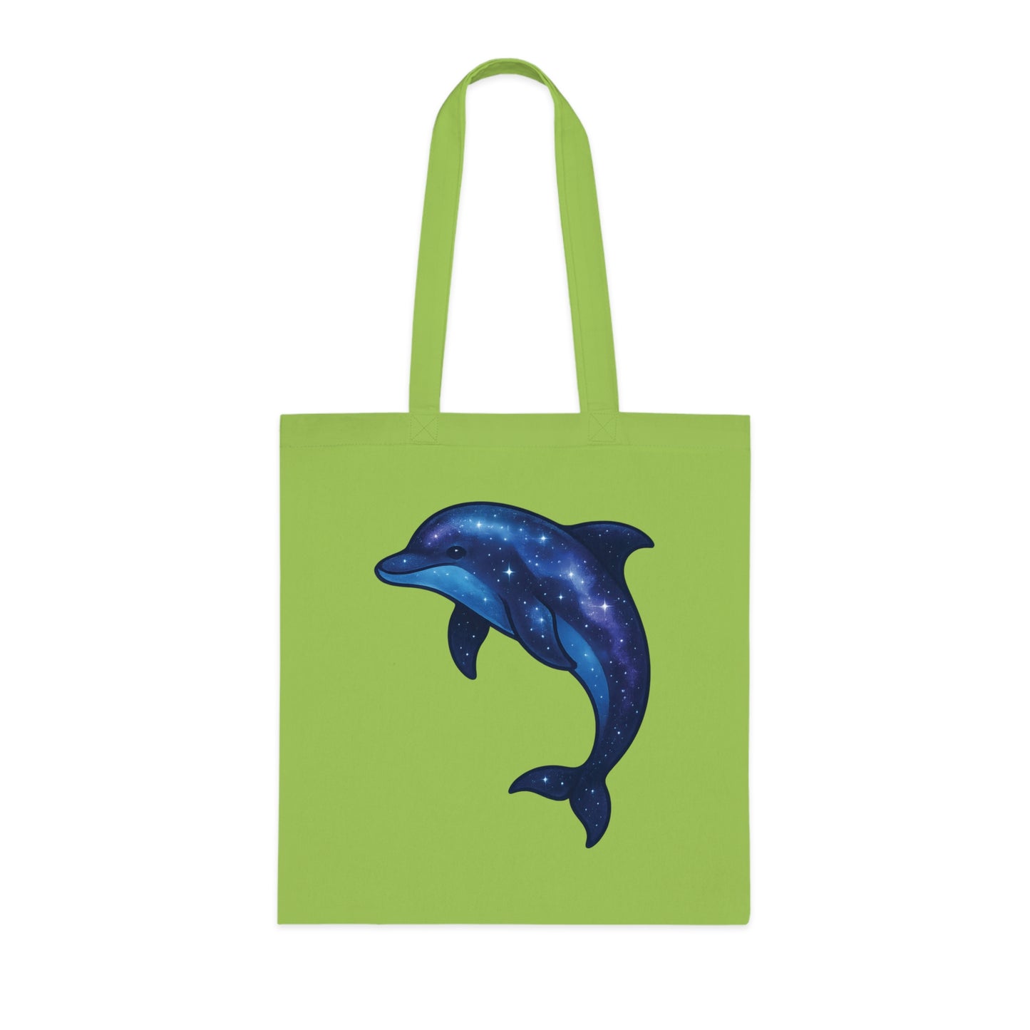 Cosmic Galaxy Dolphin Tote Bag