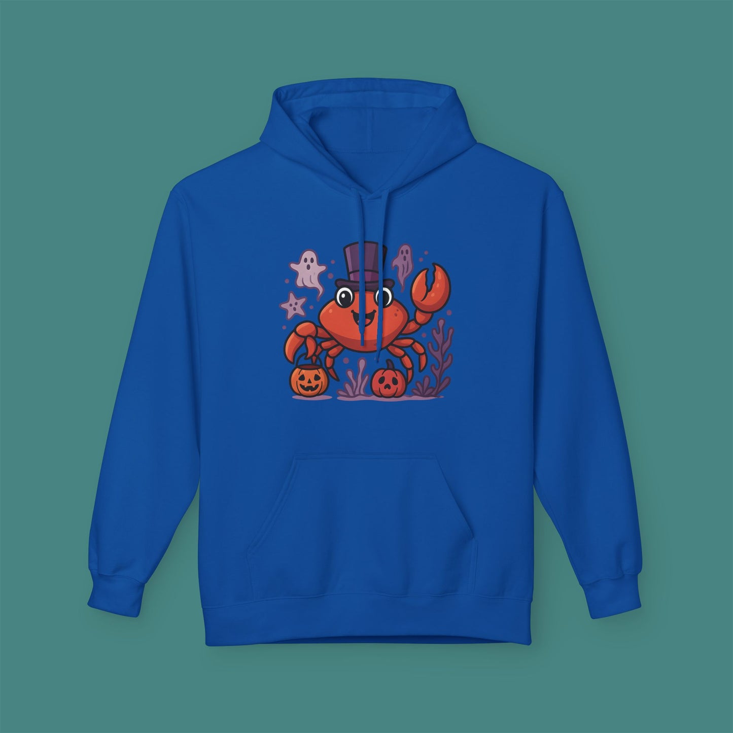 Halloween Crab Fleece Unisex Hoodie