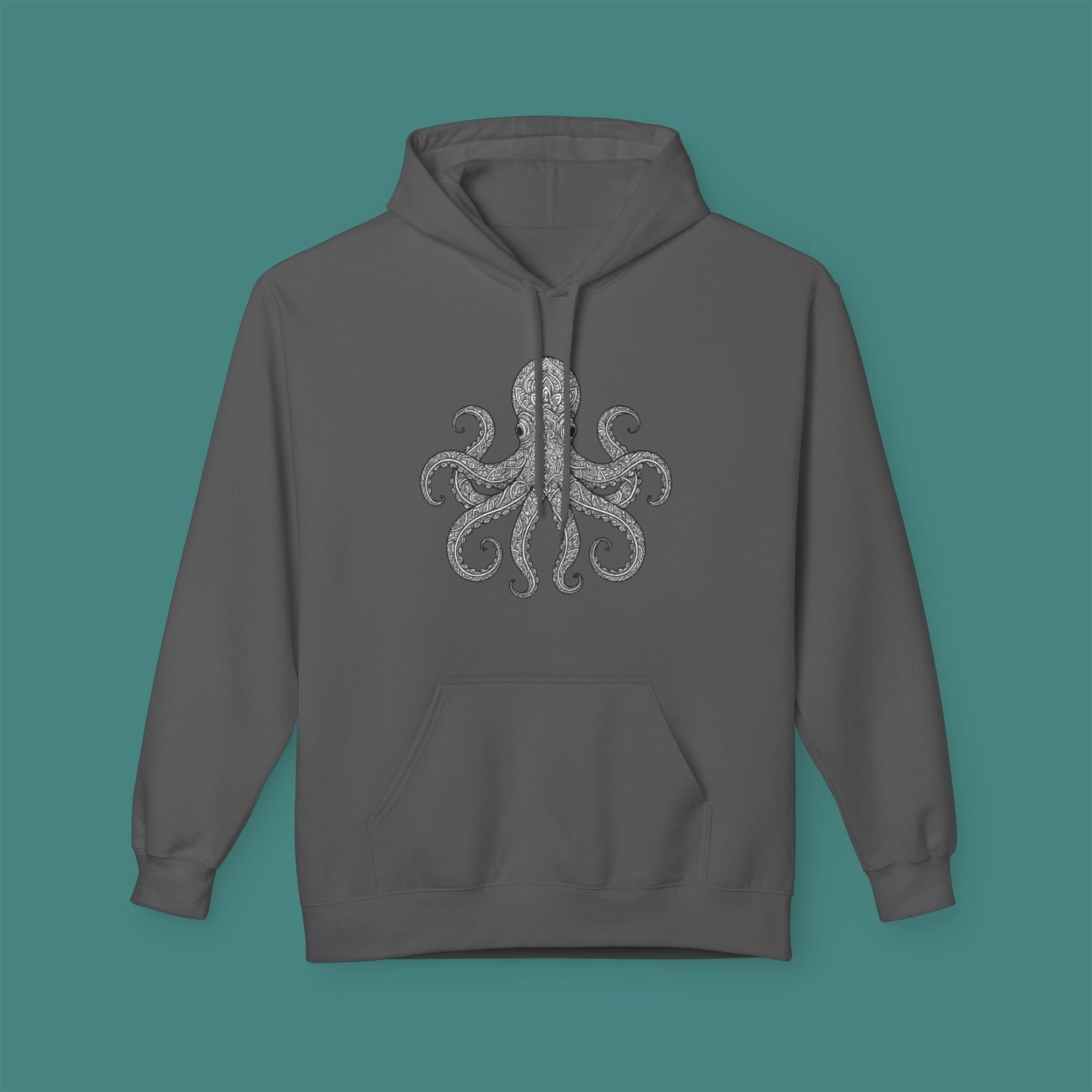 Intricate Mandala Octopus Fleece Unisex Hoodie