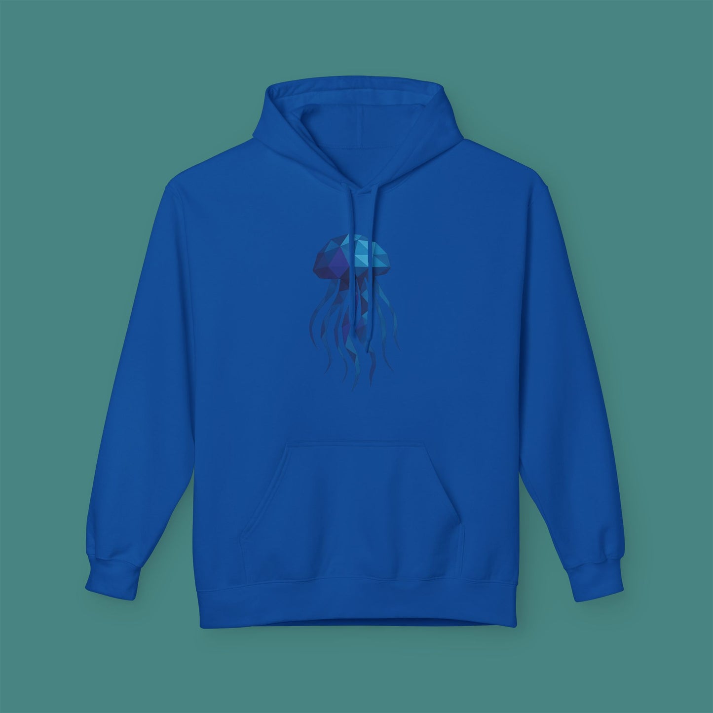 Geometric Polygon Jellyfish Fleece Unisex Hoodie
