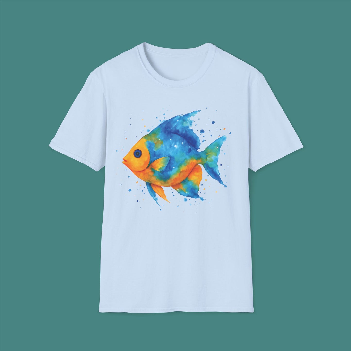 Watercolor Splash Fish Unisex T-Shirt