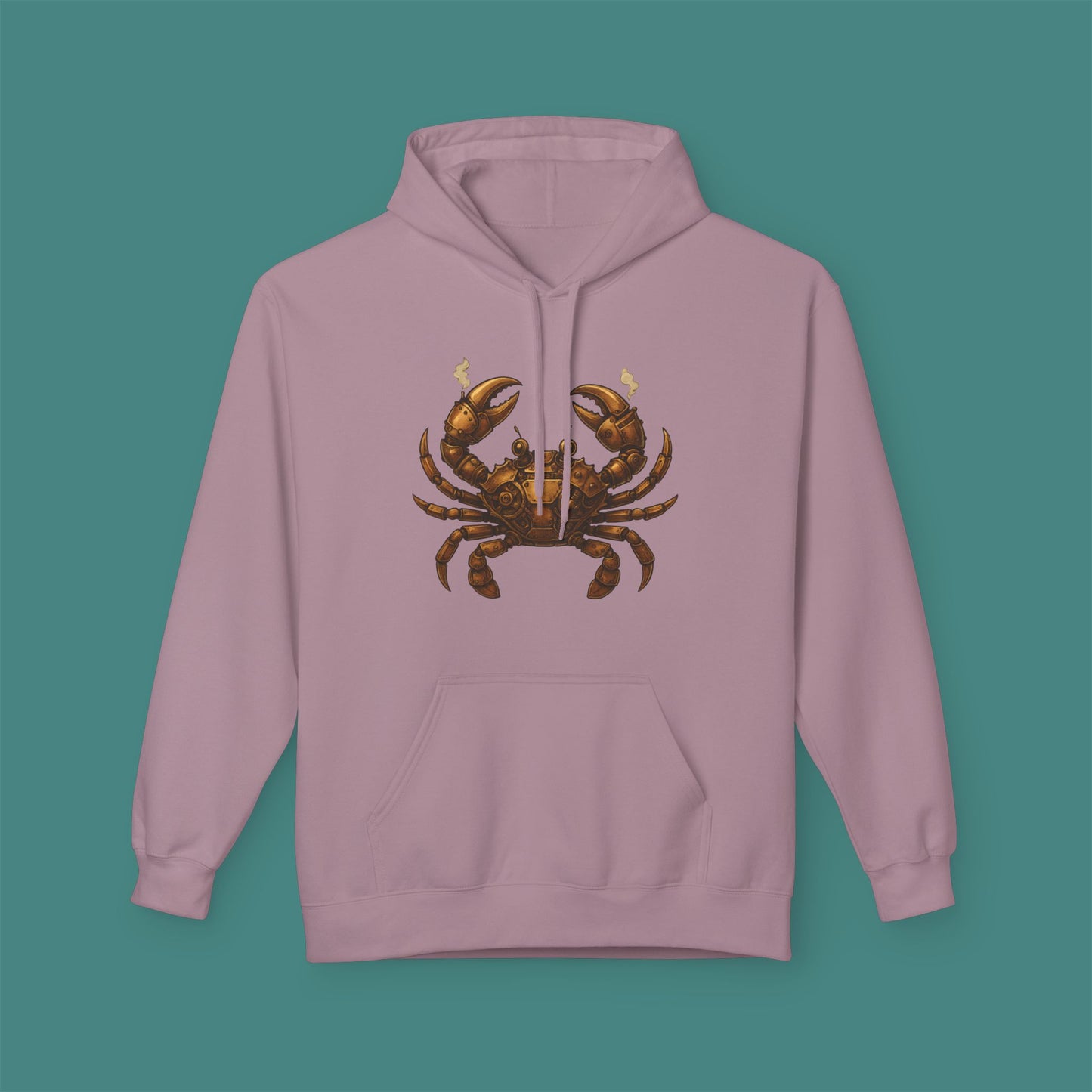Steampunk Mechanical Crab Fleece Unisex Hoodie