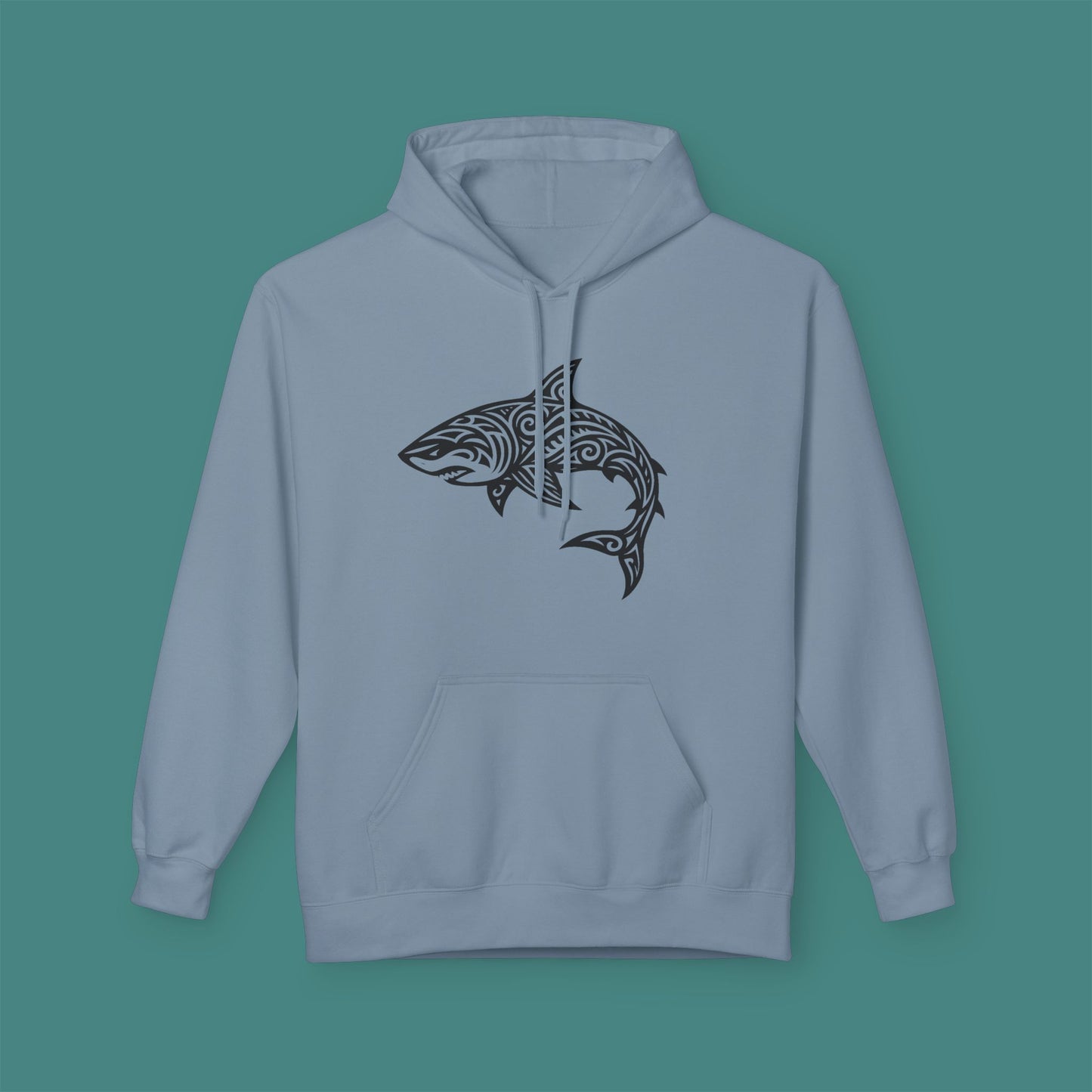 Tribal Tattoo Shark Fleece Unisex Hoodie