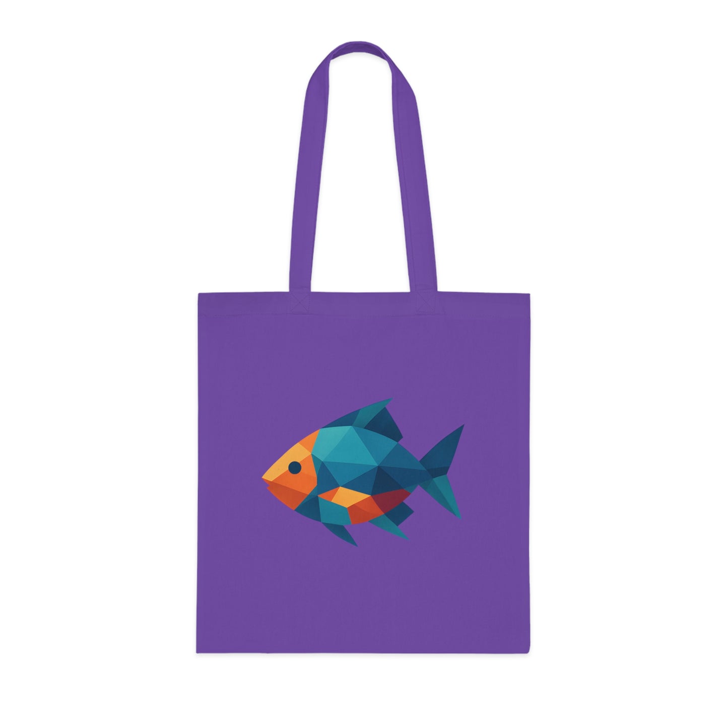 Geometric Polygon Fish Tote Bag