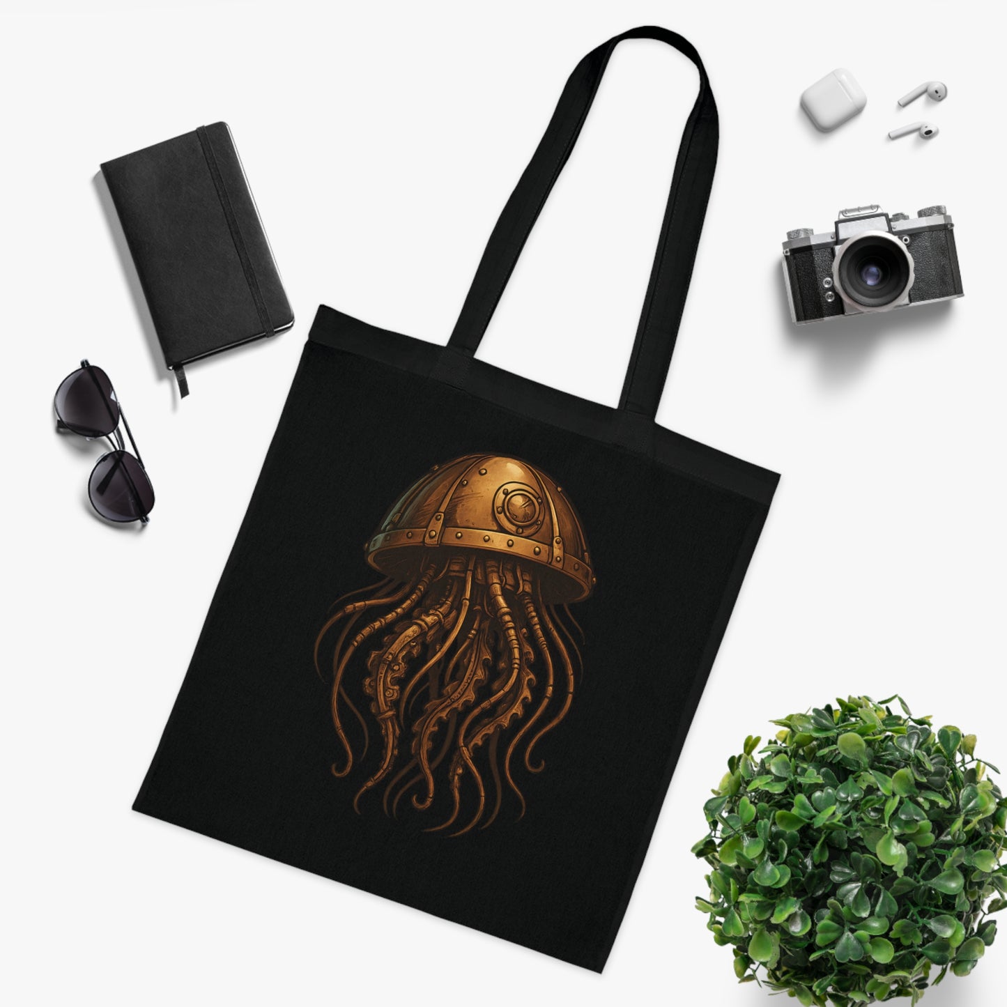 Steampunk Mechanical Jellyfish Tote Bag