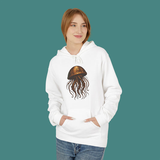 Steampunk Mechanical Jellyfish Fleece Unisex Hoodie
