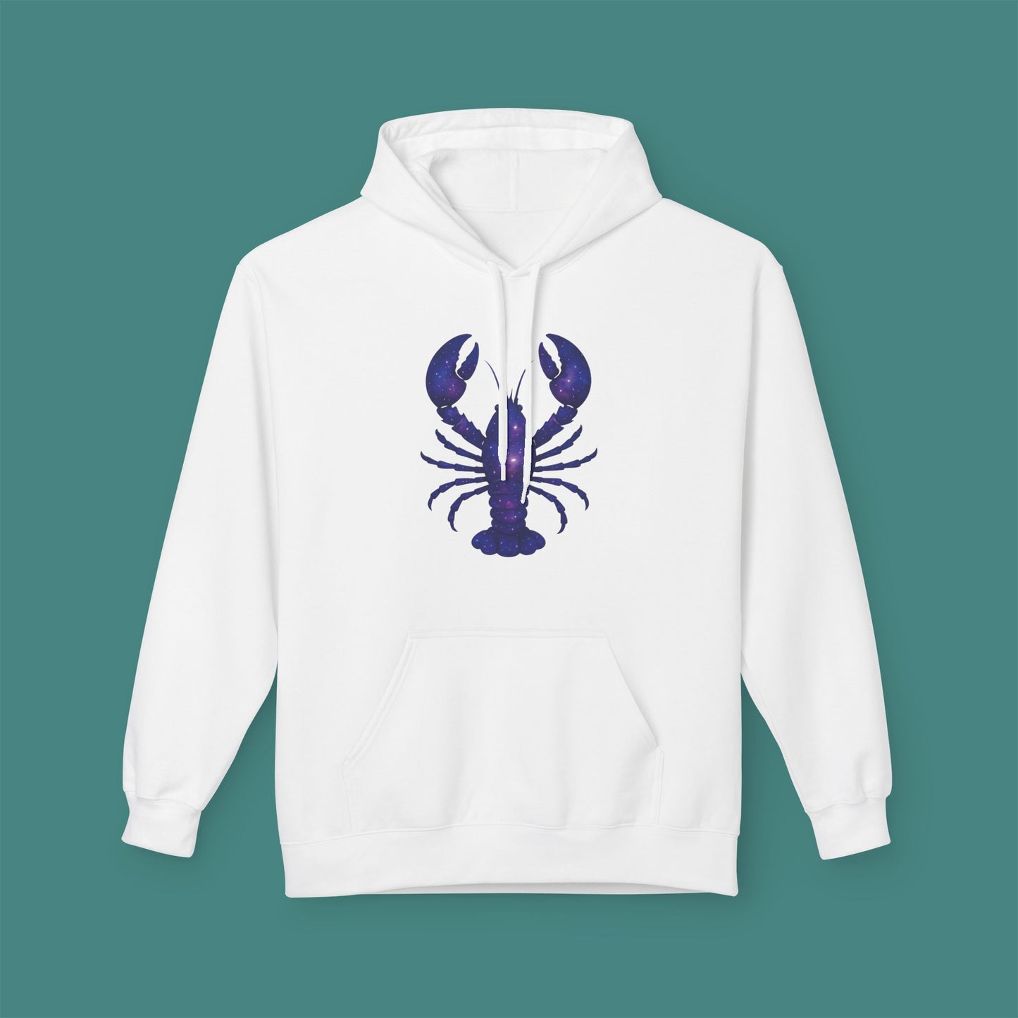 Cosmic Galaxy Lobster Fleece Unisex Hoodie