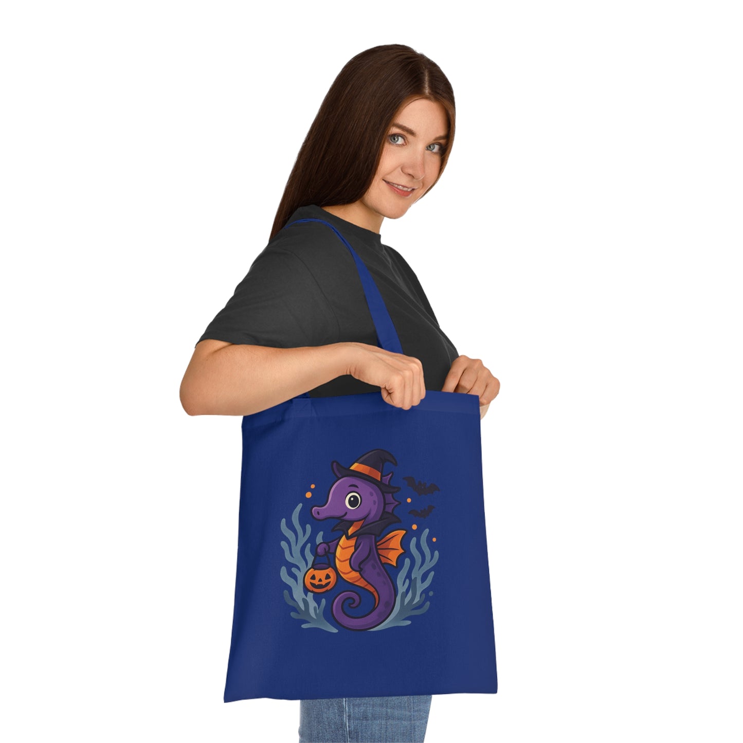 Halloween Seahorse Tote Bag