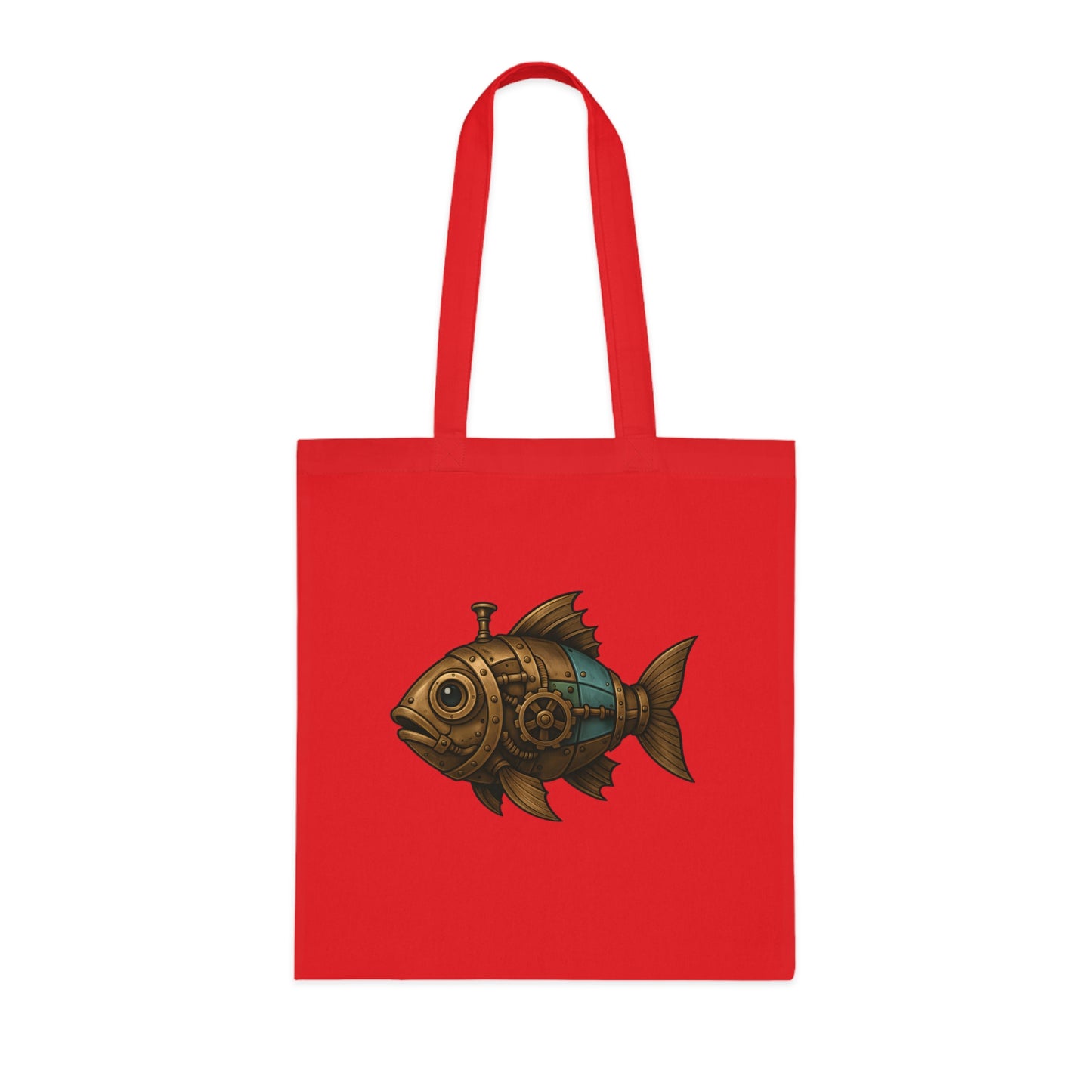 Steampunk Mechanical Fish Tote Bag