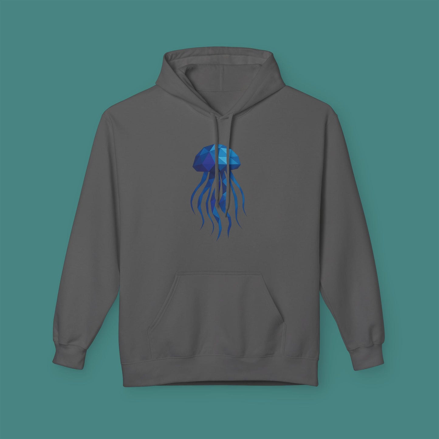 Geometric Polygon Jellyfish Fleece Unisex Hoodie