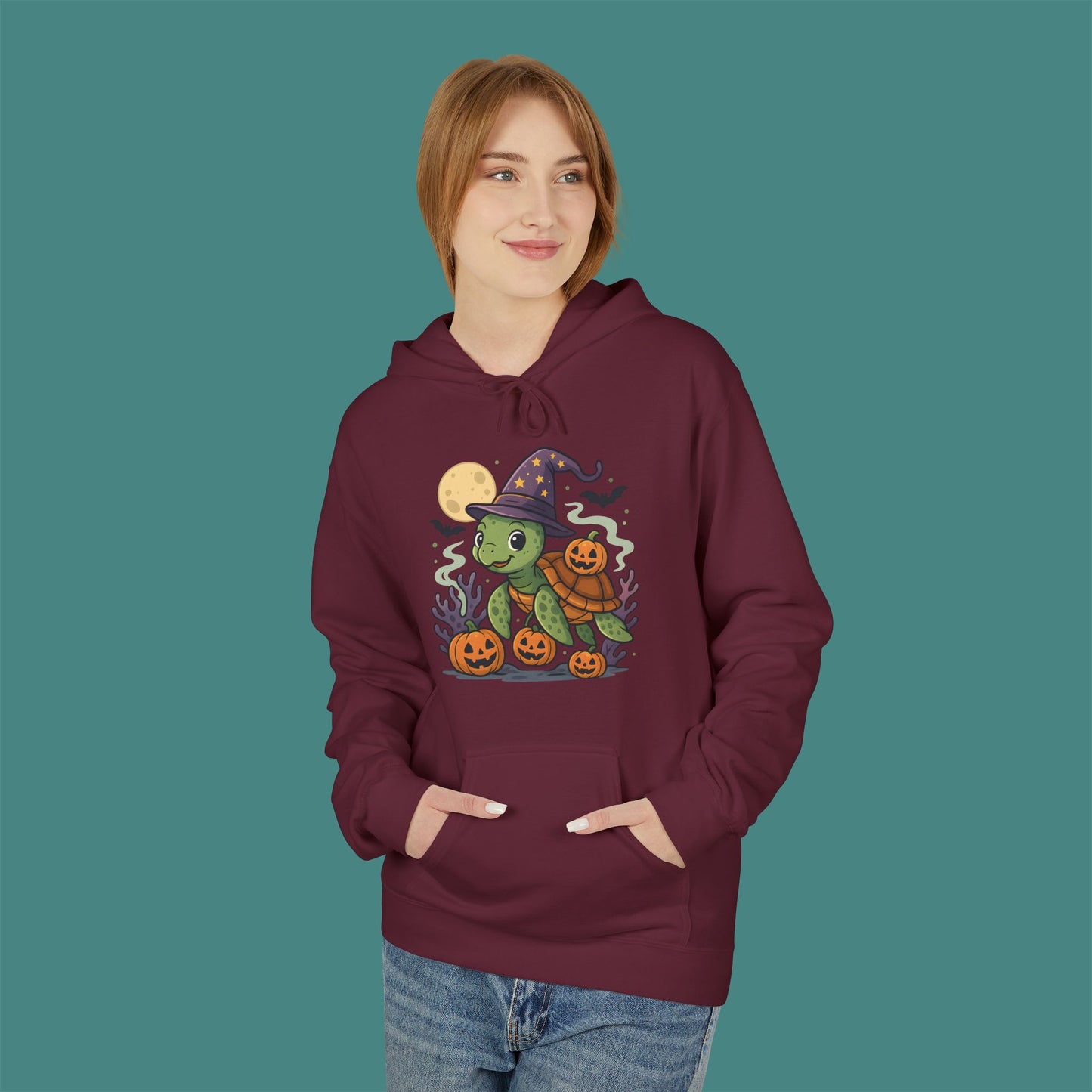 Halloween Turtle Fleece Unisex Hoodie
