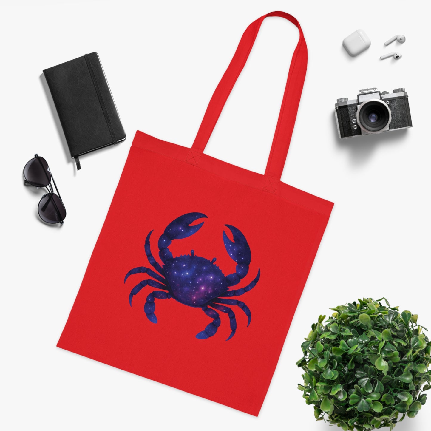 Cosmic Galaxy Crab Tote Bag