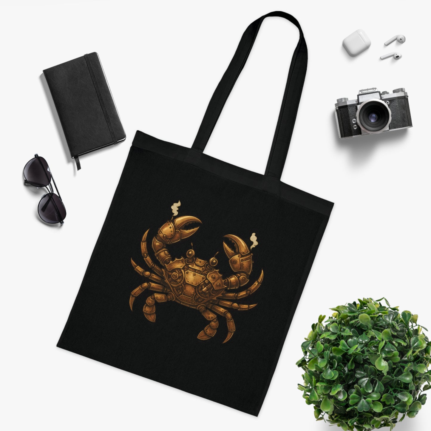 Steampunk Mechanical Crab Tote Bag
