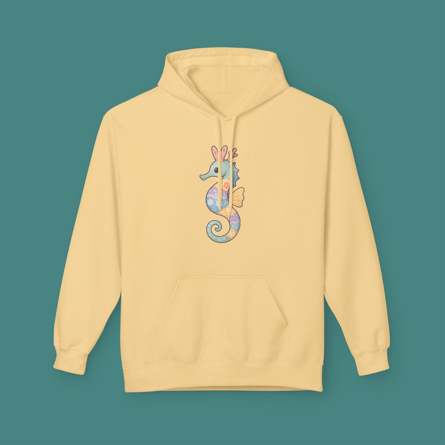 Easter Seahorse Fleece Unisex Hoodie