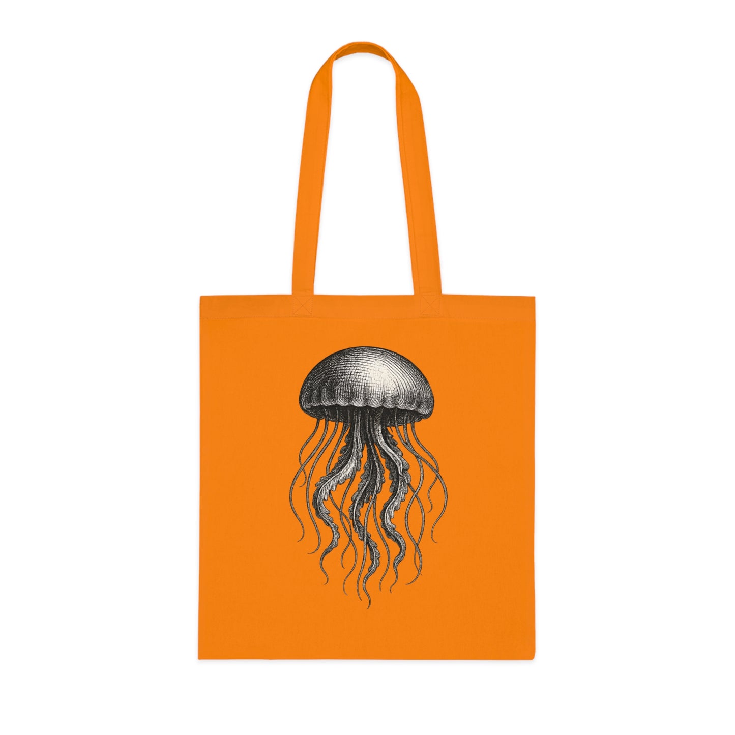 Vintage Etching Jellyfish Tote Bag