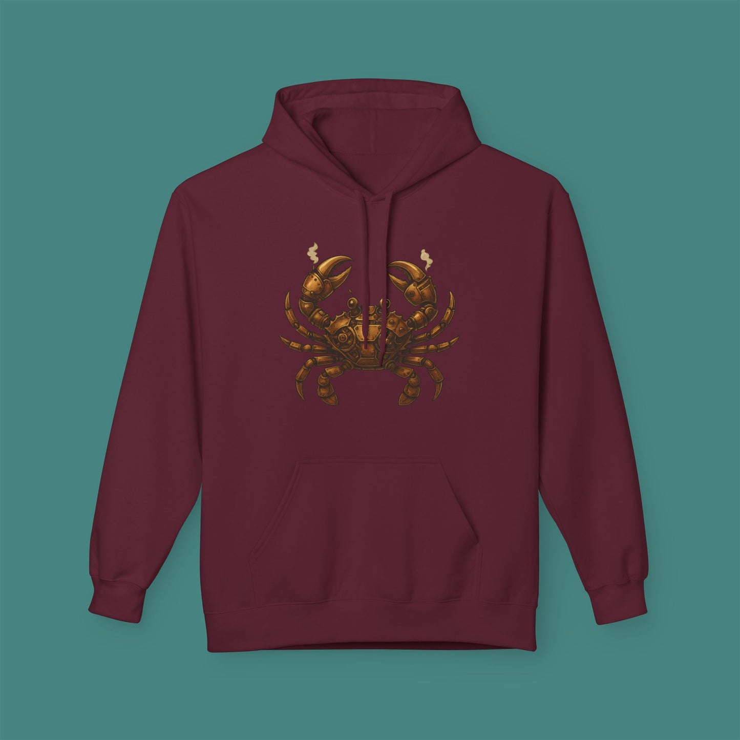 Steampunk Mechanical Crab Fleece Unisex Hoodie