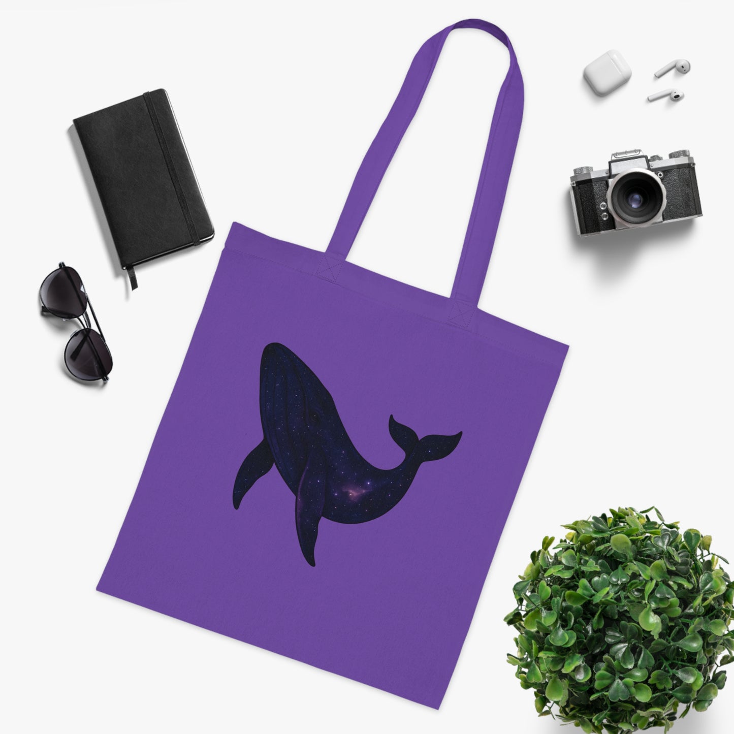 Cosmic Galaxy Whale Tote Bag