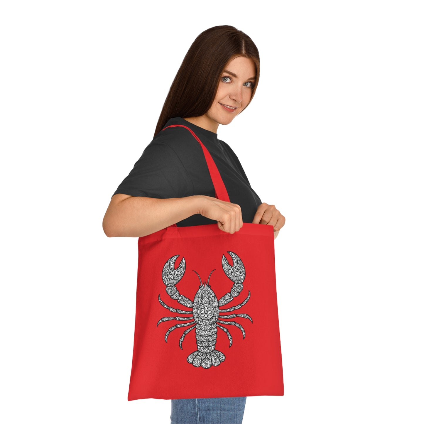 Intricate Mandala Lobster Tote Bag