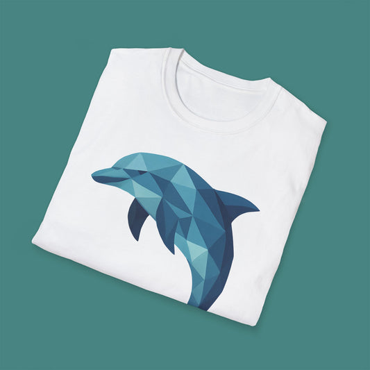 Geometric Polygon Dolphin Unisex T-Shirt