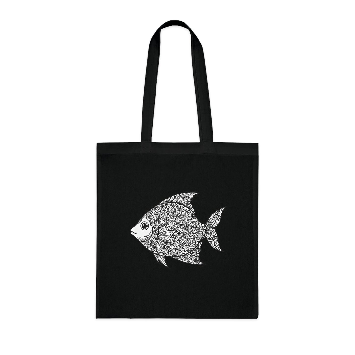 Intricate Mandala Fish Tote Bag