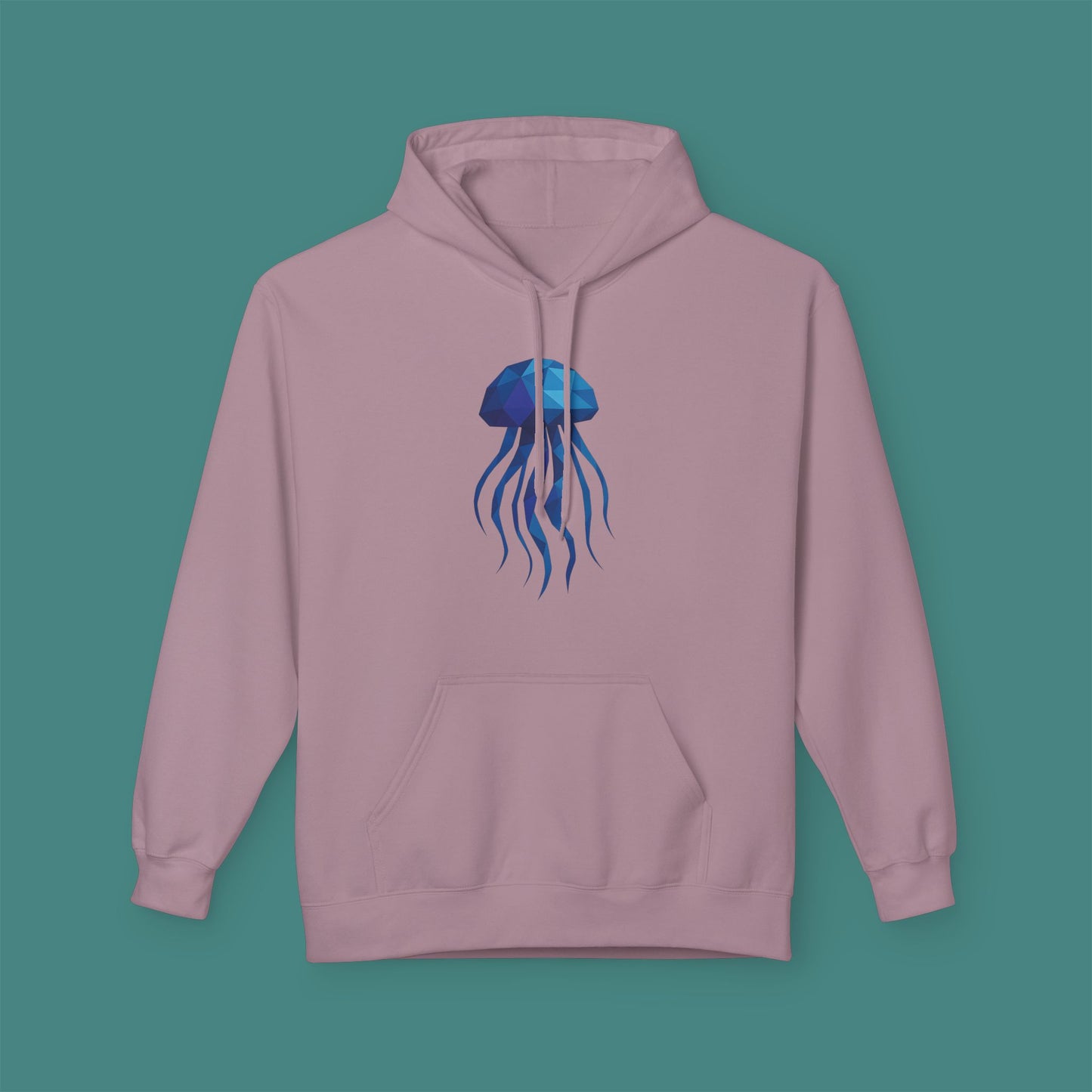 Geometric Polygon Jellyfish Fleece Unisex Hoodie