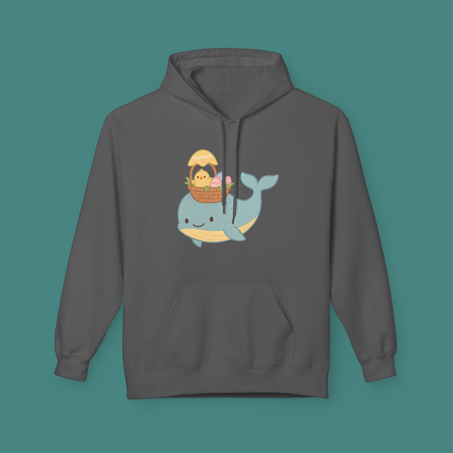 Easter Whale Fleece Unisex Hoodie