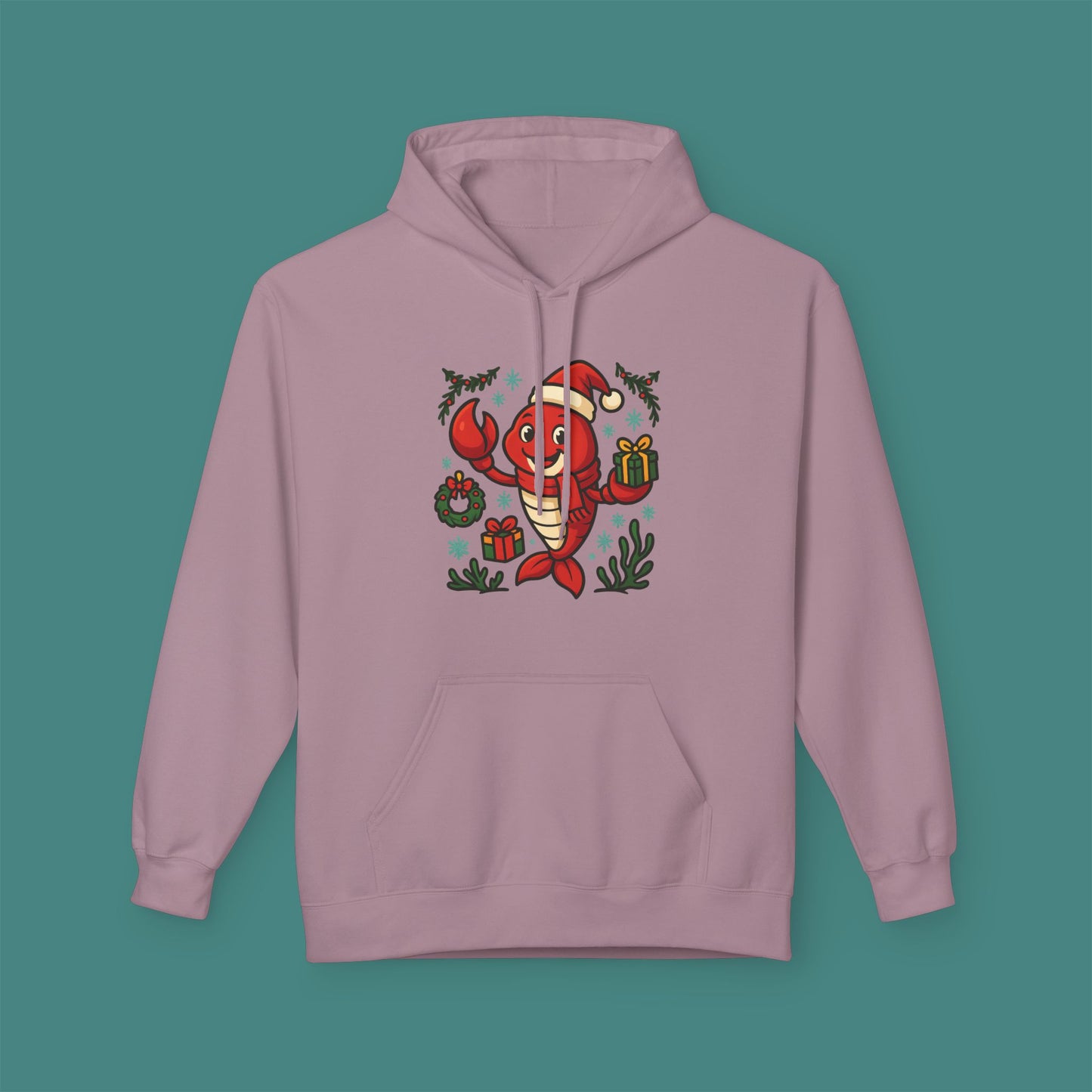 Christmas Lobster Fleece Unisex Hoodie